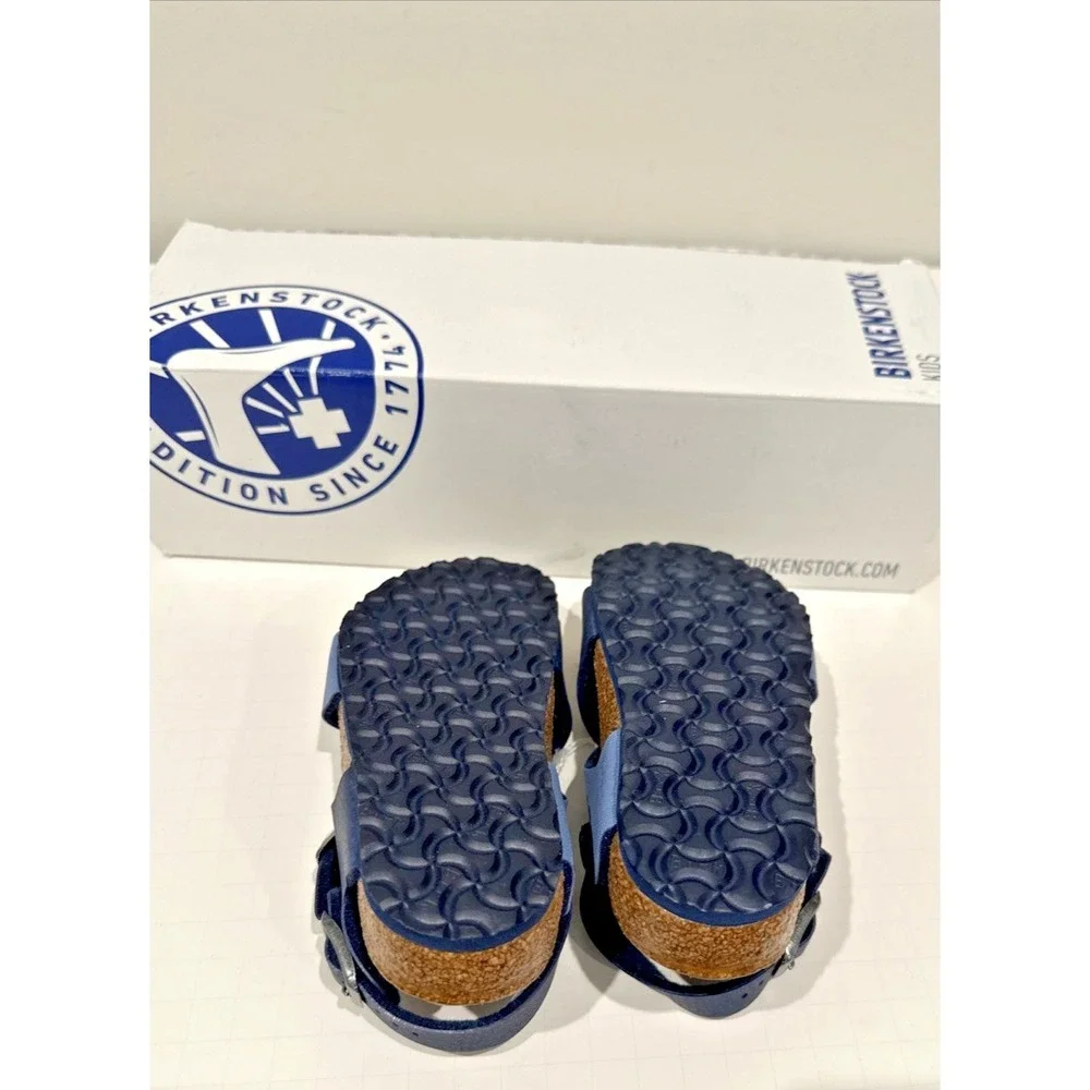 Birkenstock Kids EU 26 US K8 Guam Criss Cross Strap‎ Sandals Spice Blue